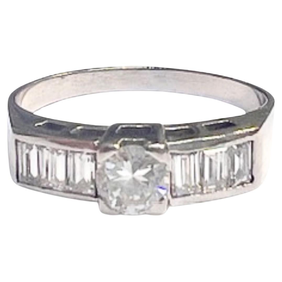 Contemporary with Diamonds  White Gold Ring