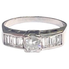 Contemporary with 0.61 ct Diamonds  White Gold Ring