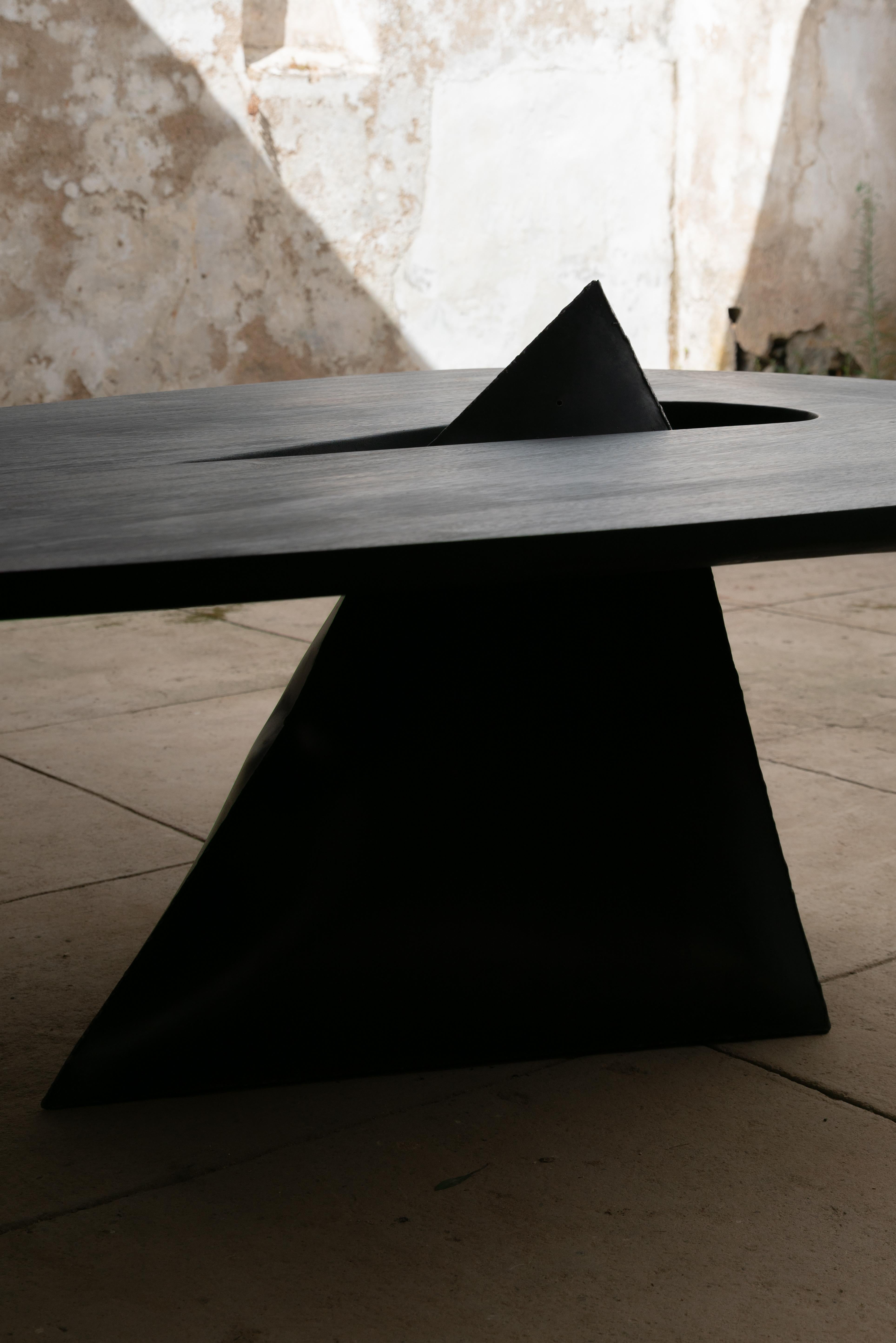 Contemporary with dynamite exploded 'Lose control' Dining table by Mircea Anghel For Sale 11