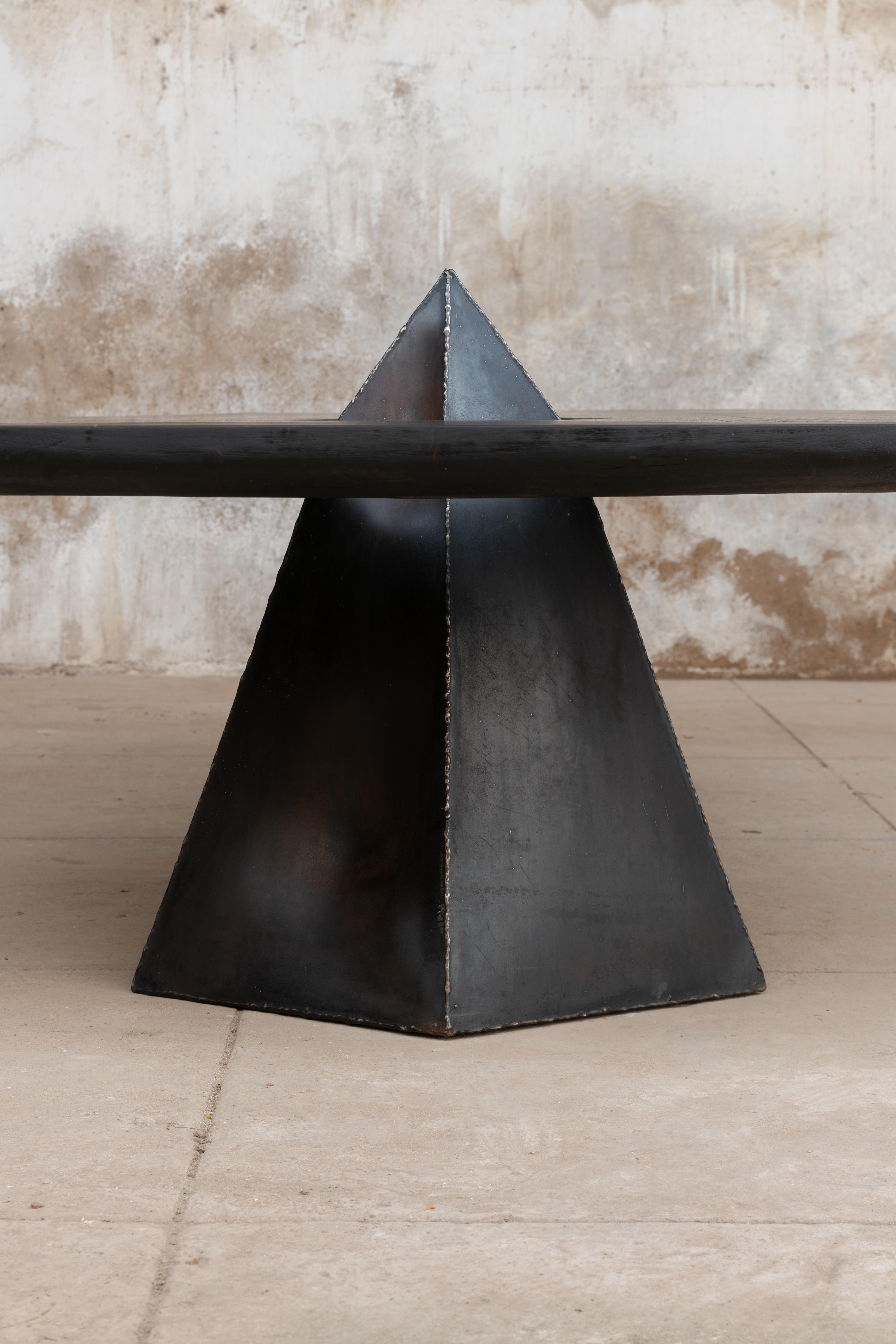 Contemporary with dynamite exploded 'Lose control' Dining table by Mircea Anghel For Sale 3