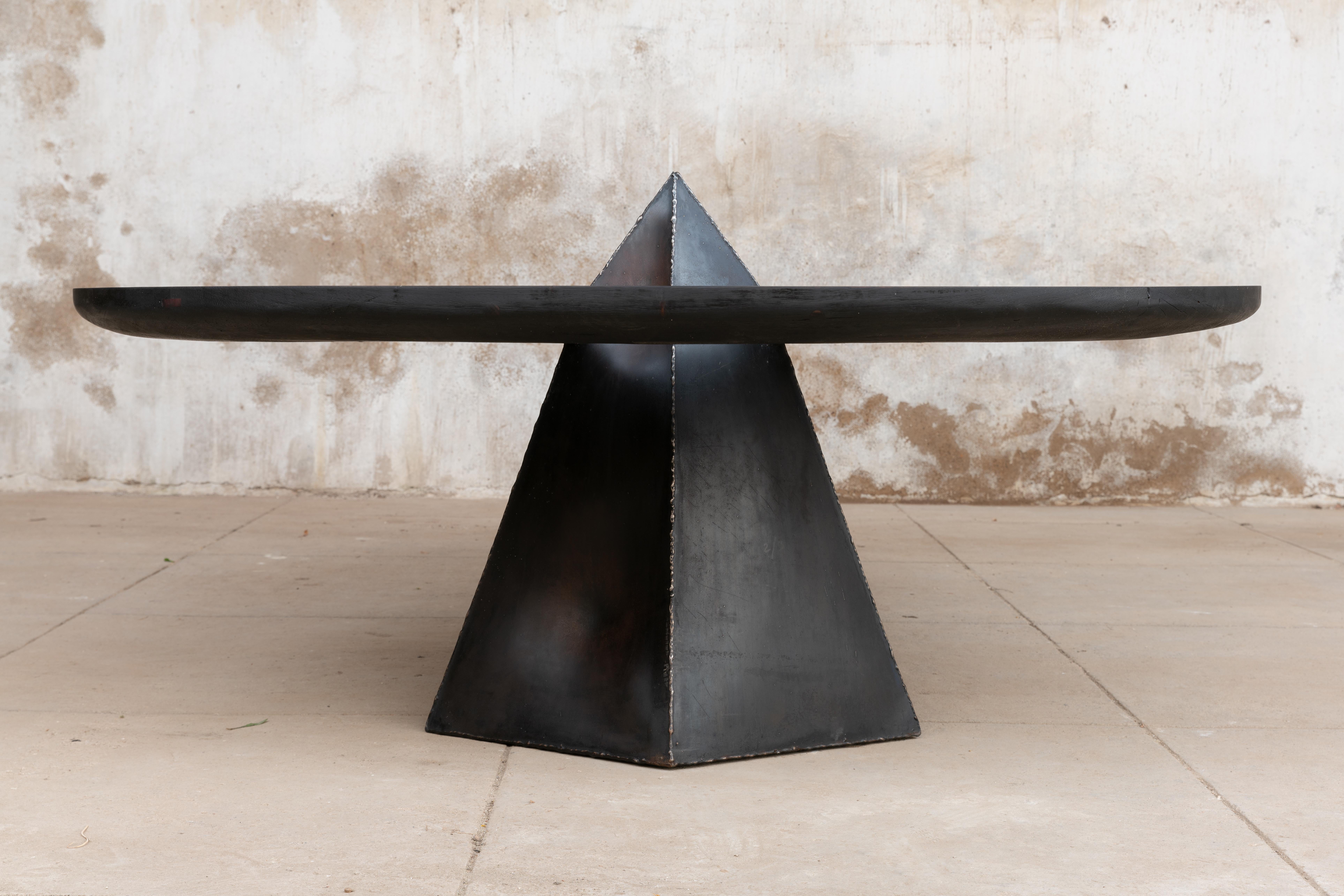 Contemporary with dynamite exploded 'Lose control' Dining table by Mircea Anghel For Sale 4