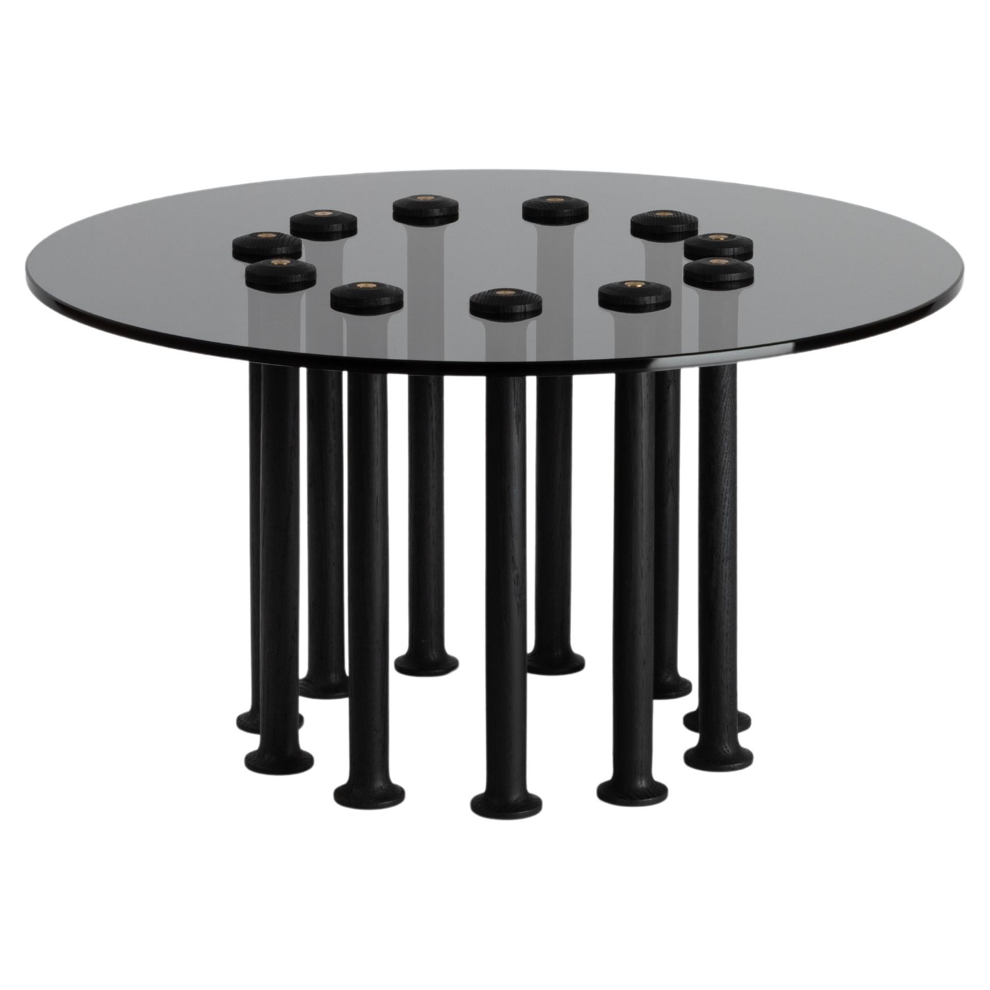 Contemporary Tzalam Couchtisch aus Holz und Glas MOLINILLO 211 von Colección Estudio im Angebot