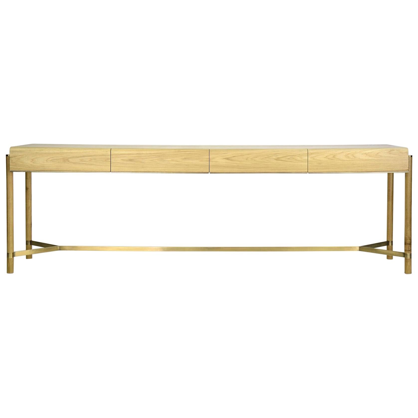 "RAJ" Contemporary Wood an Metal Console - Immediate Delivery