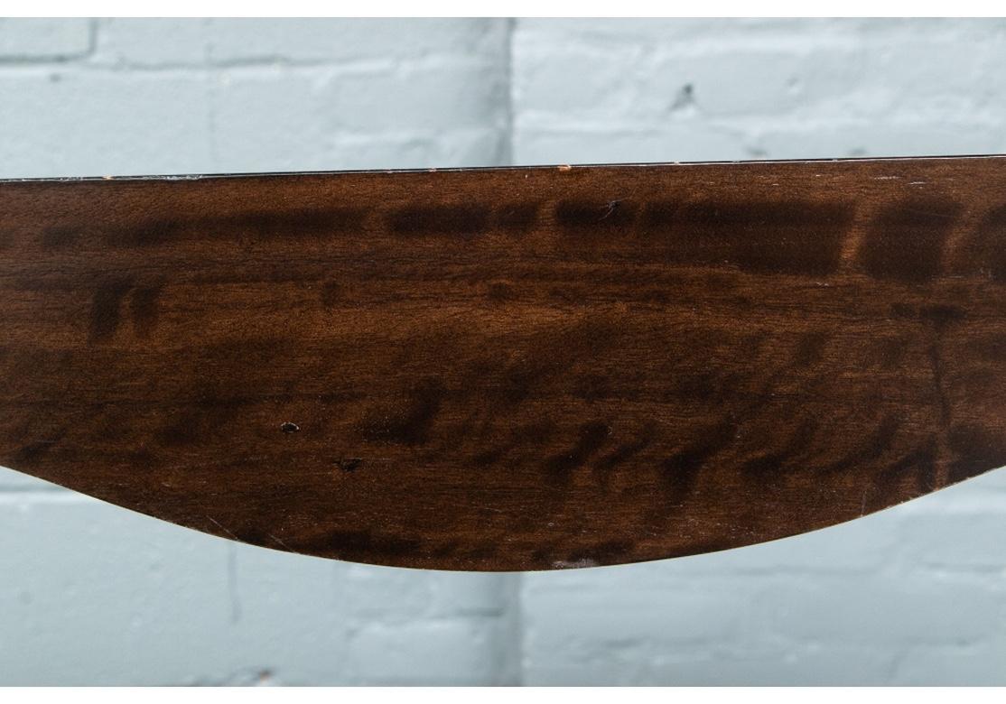 Mid-Century Modern Contemporary Wood and Silvered Console Table