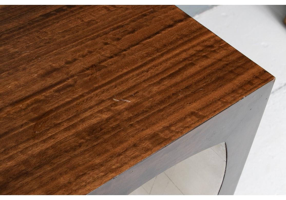 Contemporary Wood and Silvered Console Table 1