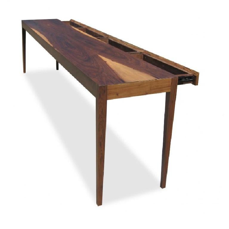 Modern Contemporary Wood Console Table with Hidden Drawers from Costantini, Giacinta For Sale