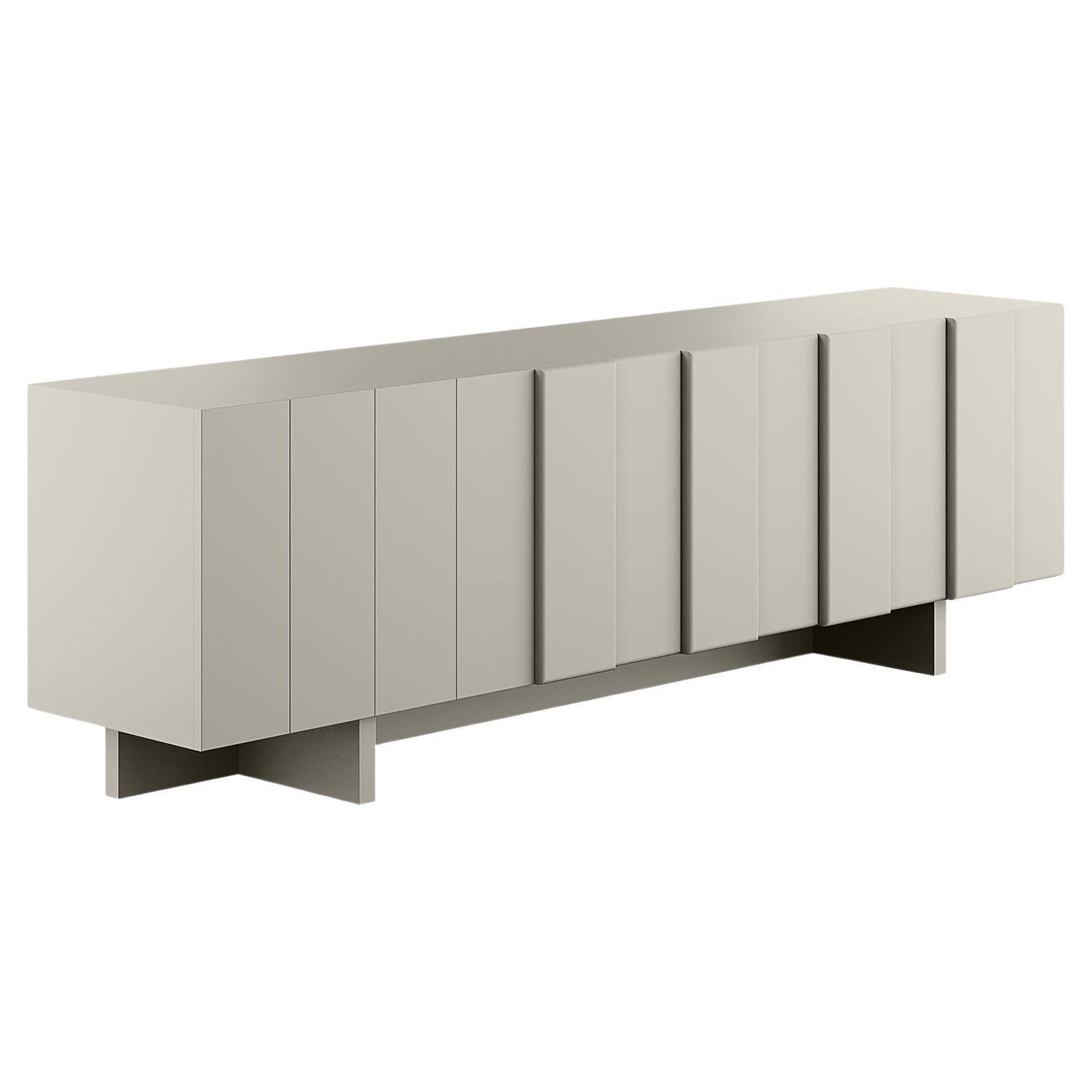Introducing the Silk Grey Wood Sideboard, a seamless fusion of modern sophistication and timeless design.
Crafted with meticulous attention to detail, this piece exudes understated charm, elevating your living space with its sleek aesthetic.
The