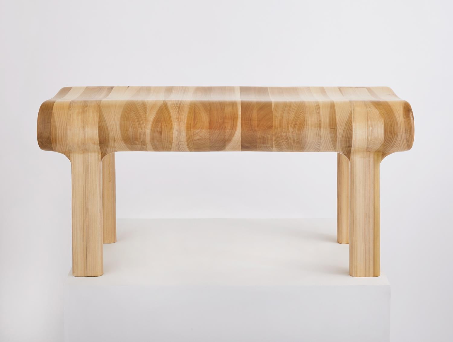 Anglo-giapponese Panchina contemporanea in Wood laminato in vendita