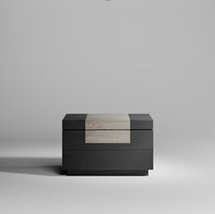 Contemporary wood " Northfork " Nighstand Parisii Collection