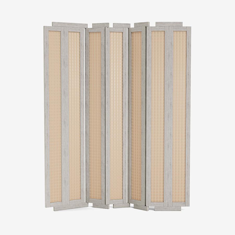 Contemporary Wood Screen 'Henley Street' by Man of Parts, Whiskey Oak and Cane For Sale 2