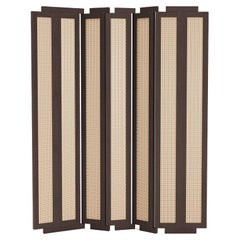 Contemporary Wood Screen 'Henley Street' by Man of Parts, Whiskey Oak and Cane