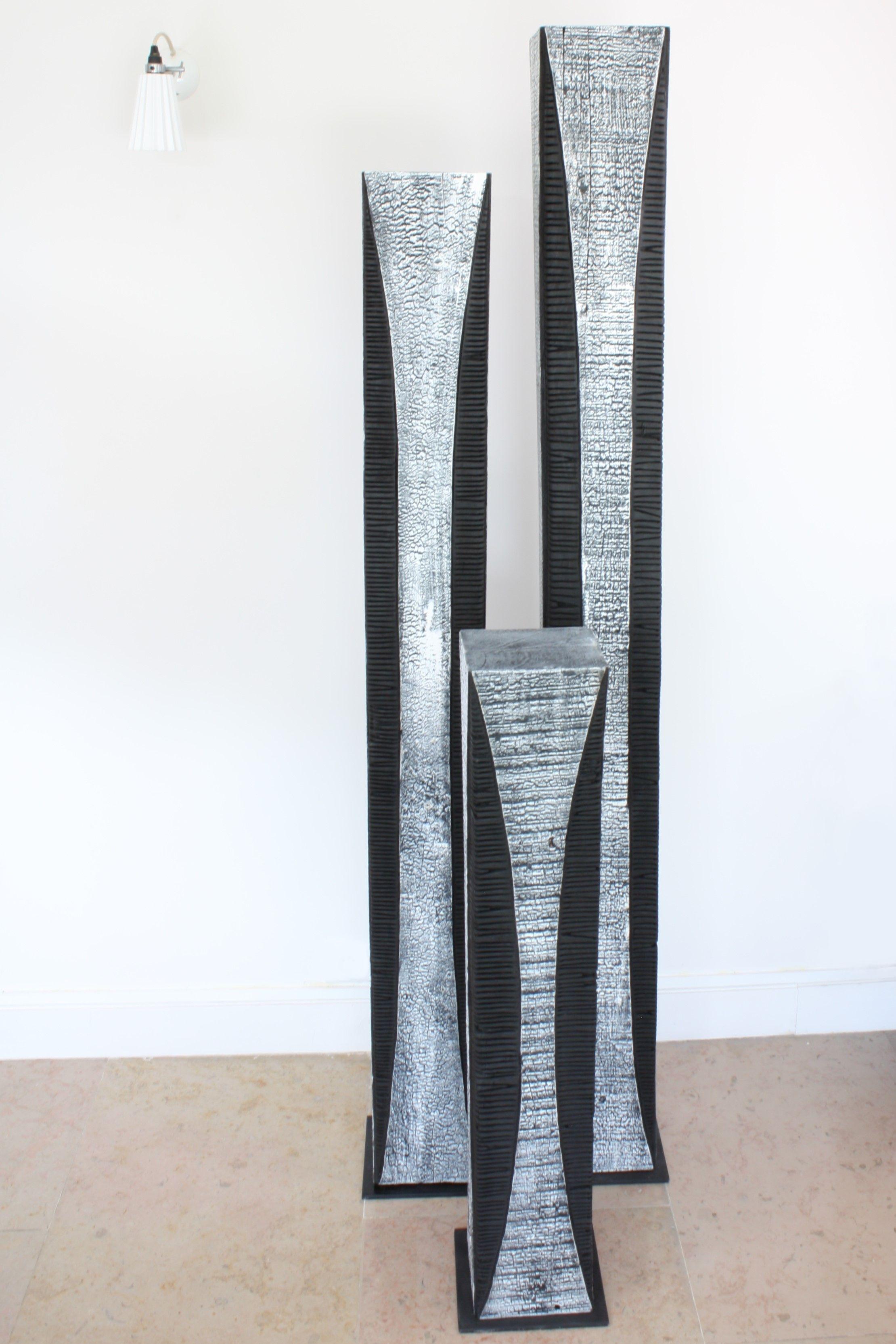 Contemporary Wood Sculpture, Gratte-Ciel 180 For Sale 1