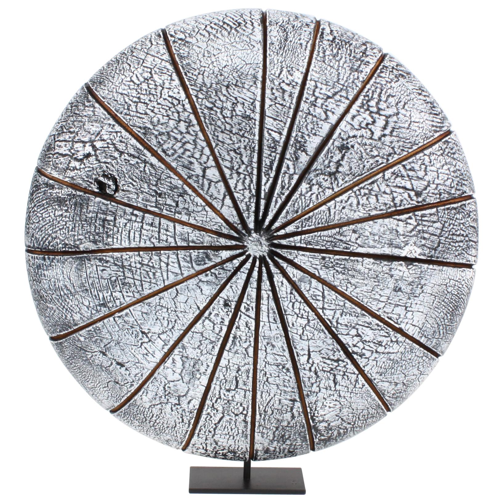 Contemporary Wood Sculpture, Parasélène Blanc For Sale