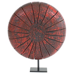 Contemporary Wood Sculpture, Parasélène Rouge