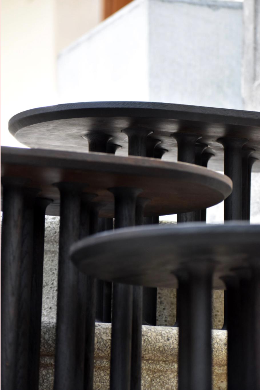 Mexican Contemporary Torched Wood Coffee Table  