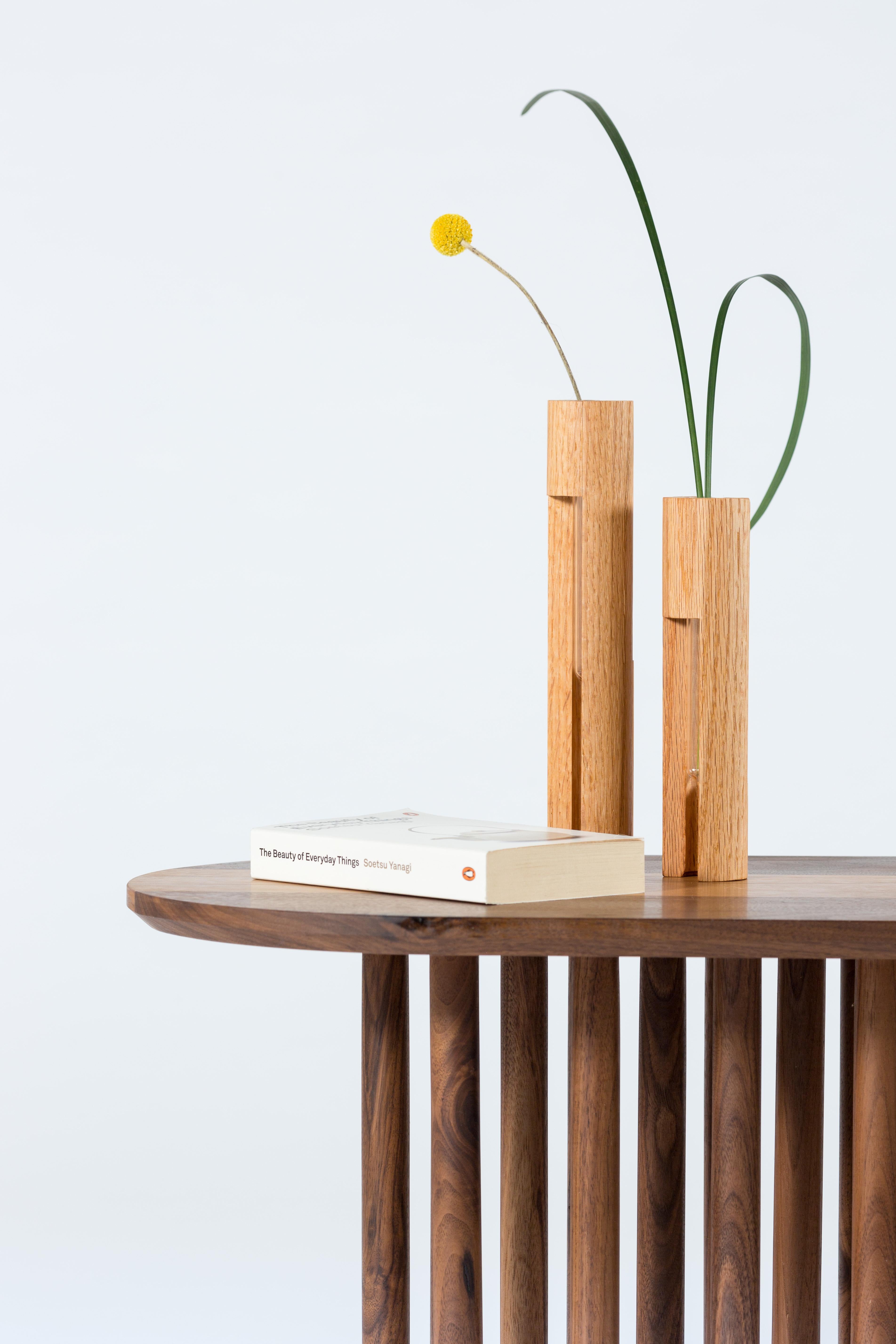 Contemporary Wood Side Table 