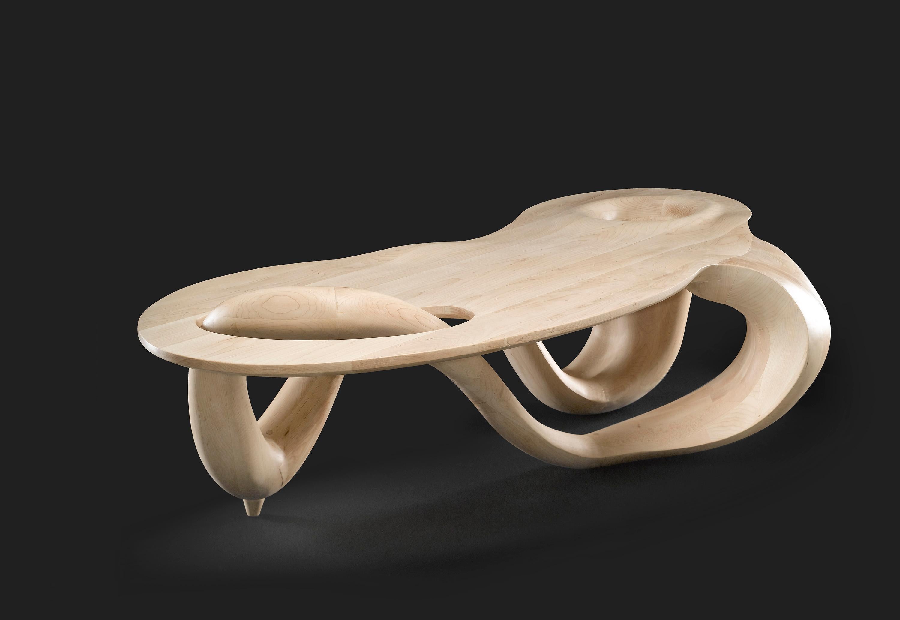 Intagliato Tavolo Wood Contemporary di Gildas Berthelot in vendita