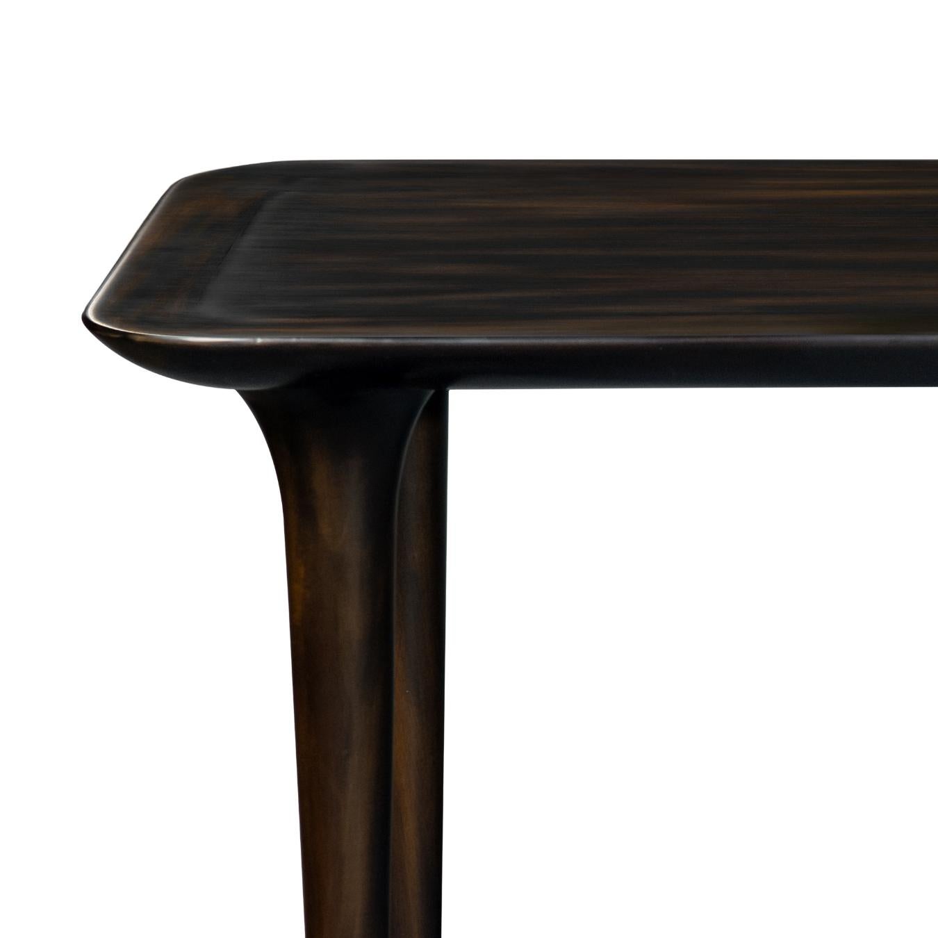 Mexican Contemporary Wood Vagney Console with Organic Shape For Sale