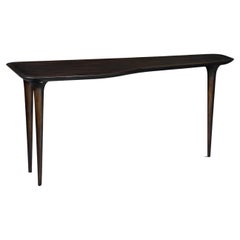 Contemporary Wood Vagney Console with Organic Shape