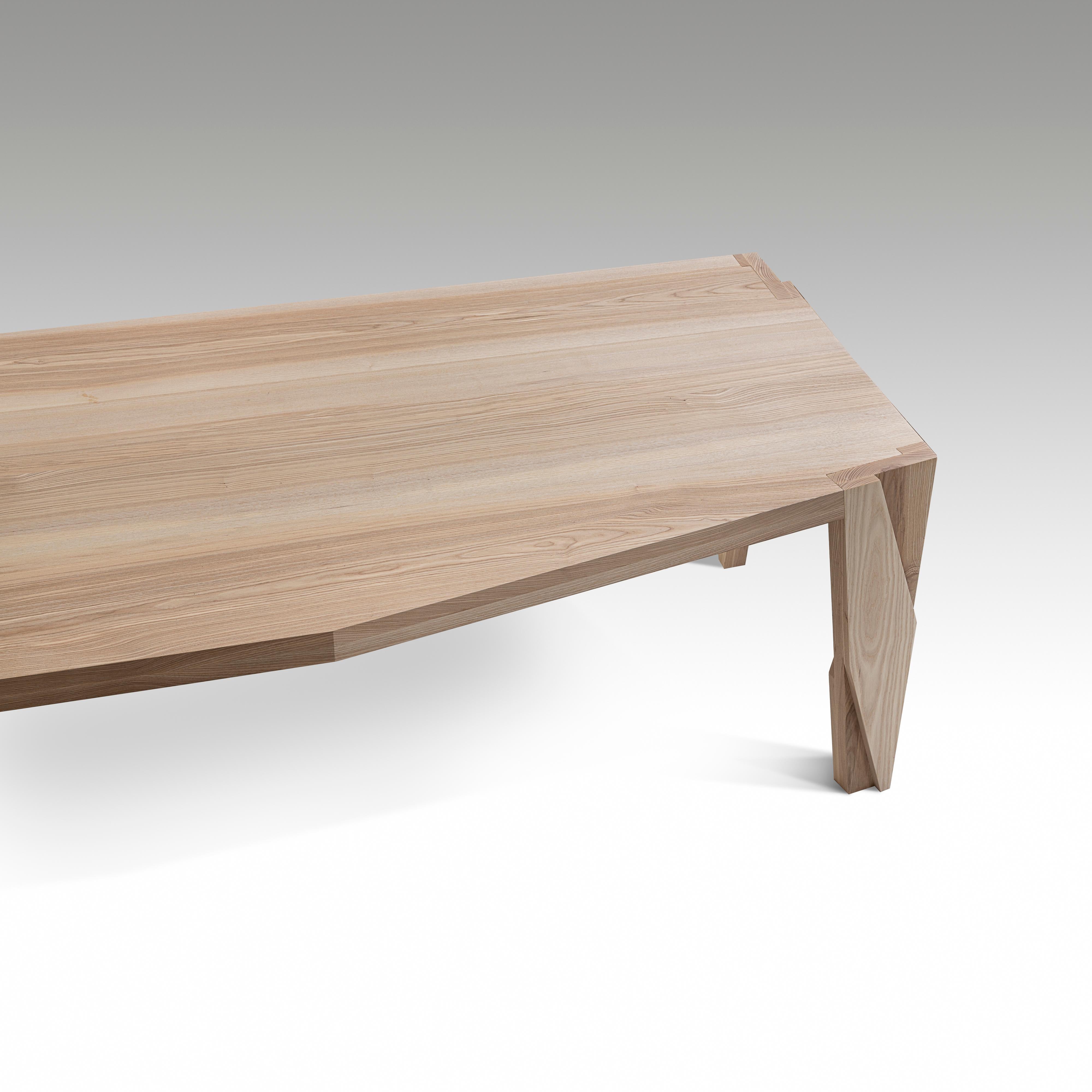 Portuguese Contemporary Wooden 6 Seater Dining Table, Moramour by Adam Court for Okha For Sale