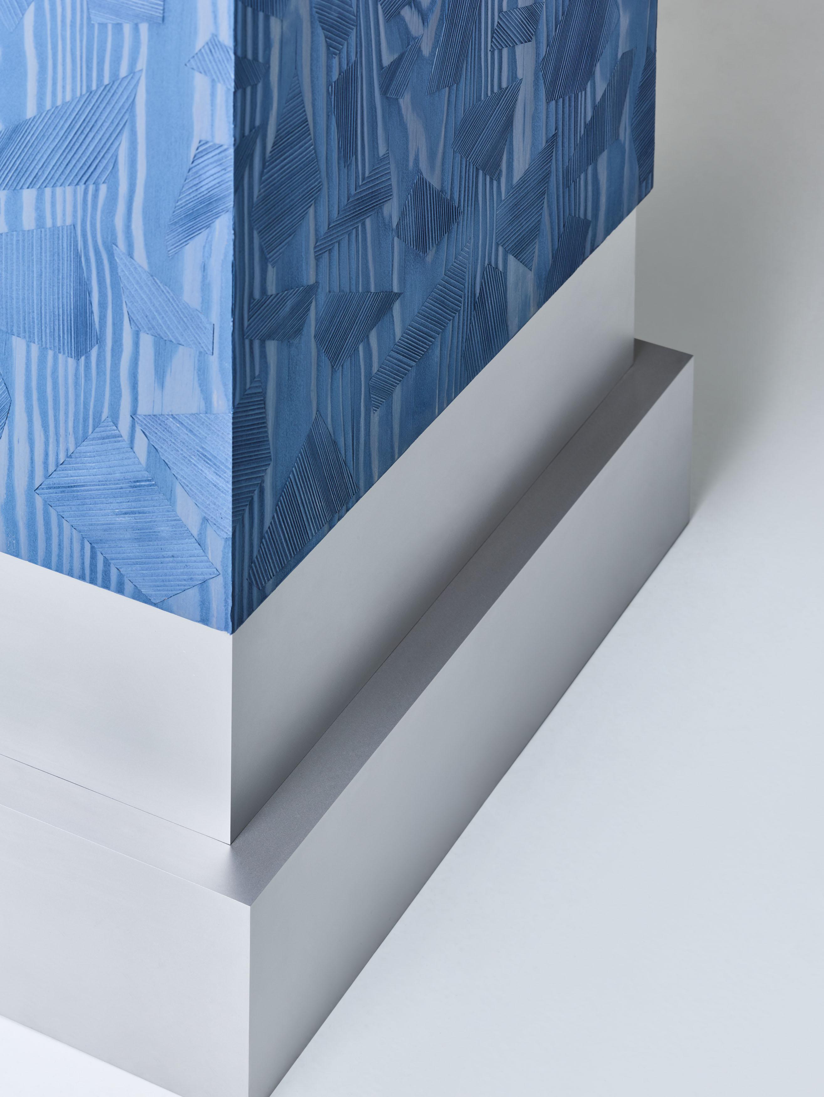 Zeitgenössischer blau lackierter Holz-Raumteiler BLEND von Ward Wijnant im Angebot 2