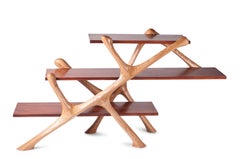 Amorph Ziggurat Bookshelf solid wood,  walnut and natural stained
