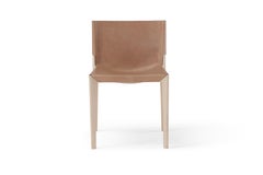 Chaise en bois Contemporary 'Stilt', cuir Cuoio