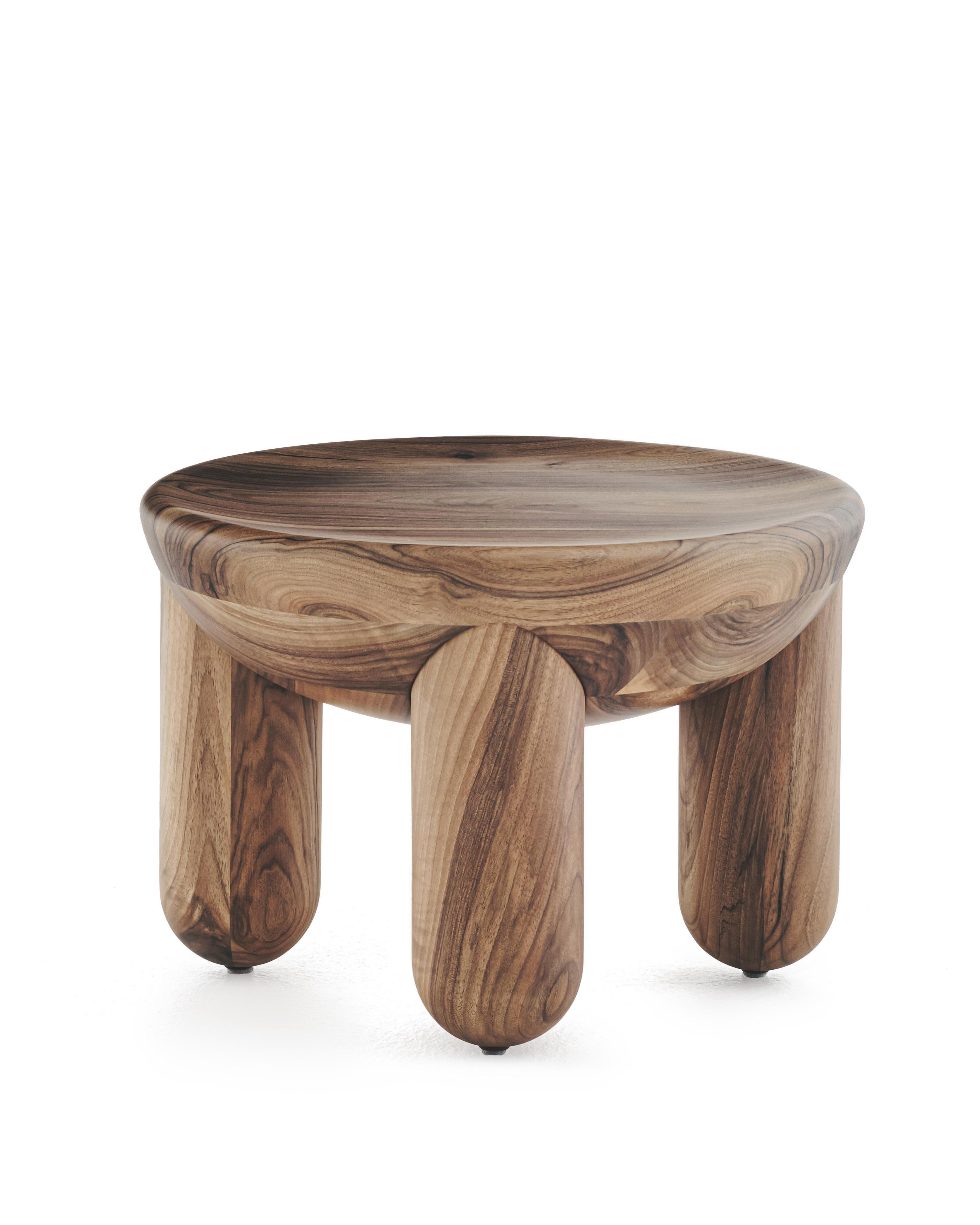 Contemporary Wooden Coffee or Side Table 'Freyja 1' by Noom, Brown Stained Ash For Sale 12
