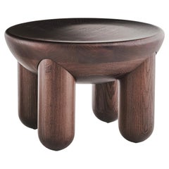 Contemporary Wooden Coffee or Side Table 'Freyja 1' by Noom, Brown Stained Ash