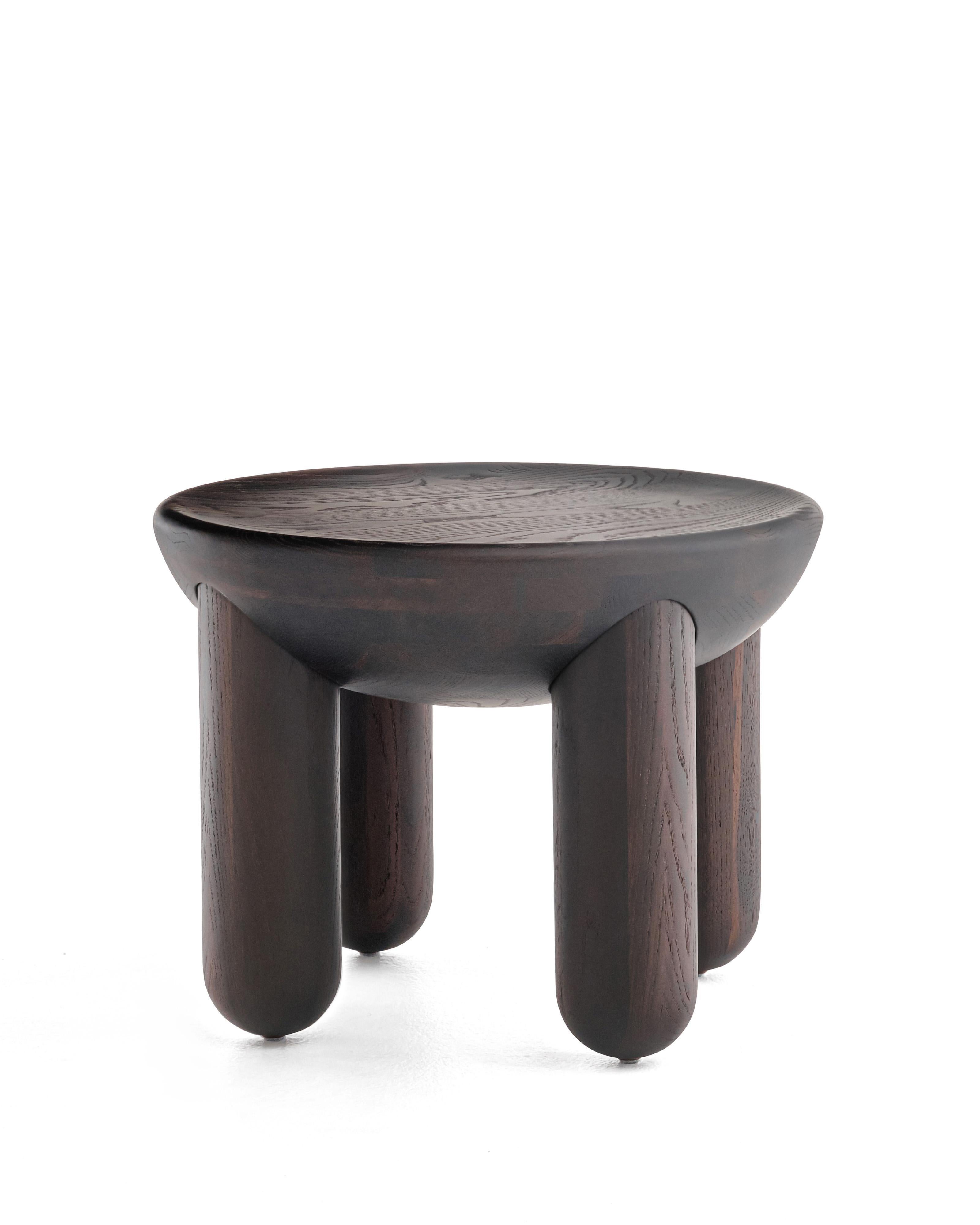 Table basse ou d'appoint contemporaine en bois 'Freyja 2' by NoOM, Thermo Ash en vente 2