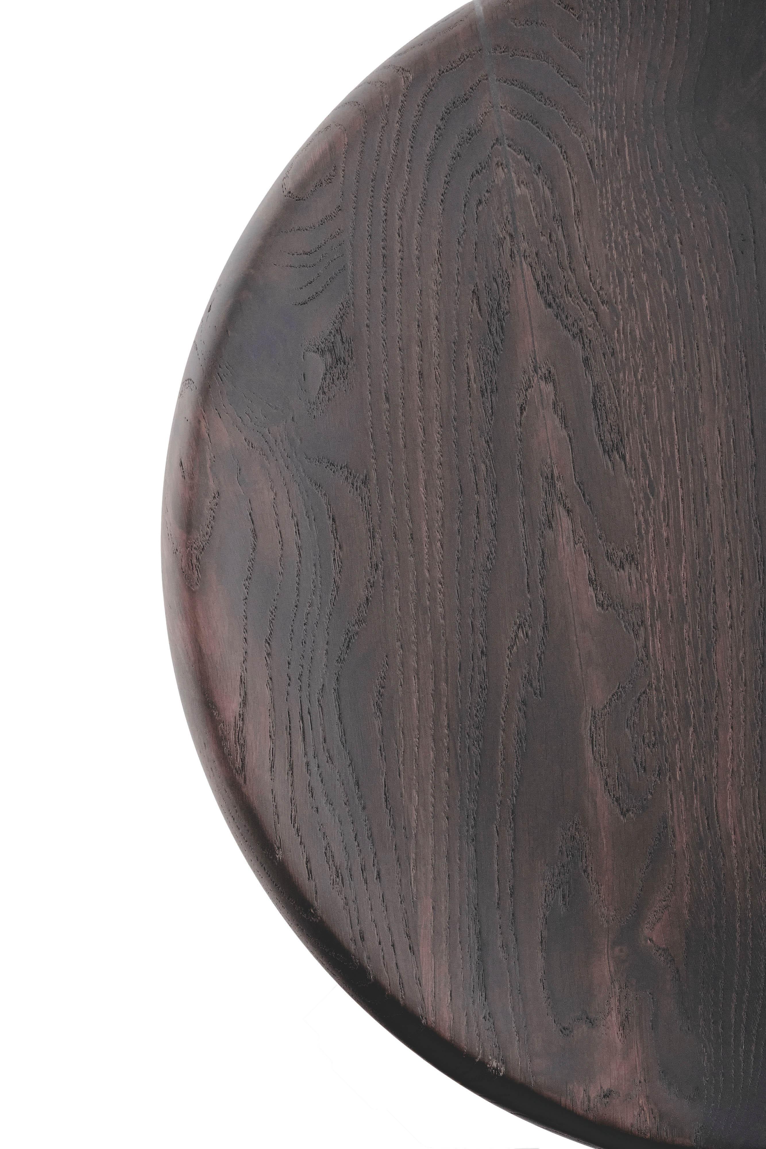 Table basse ou d'appoint contemporaine en bois 'Freyja 2' by NoOM, Thermo Ash en vente 3