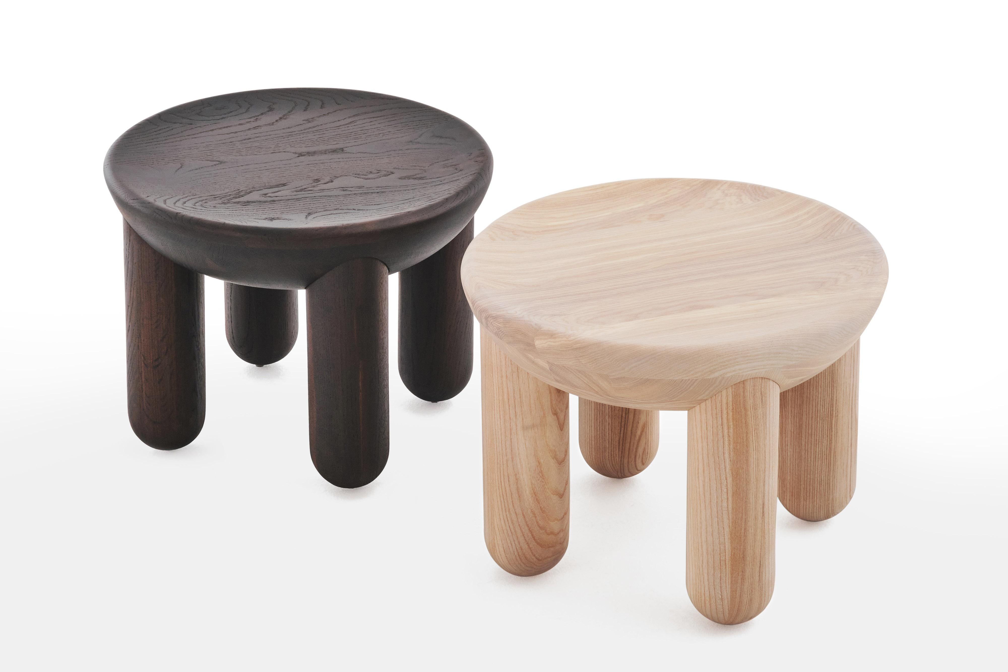 Table basse ou d'appoint contemporaine en bois 'Freyja 2' by NoOM, Thermo Ash en vente 8