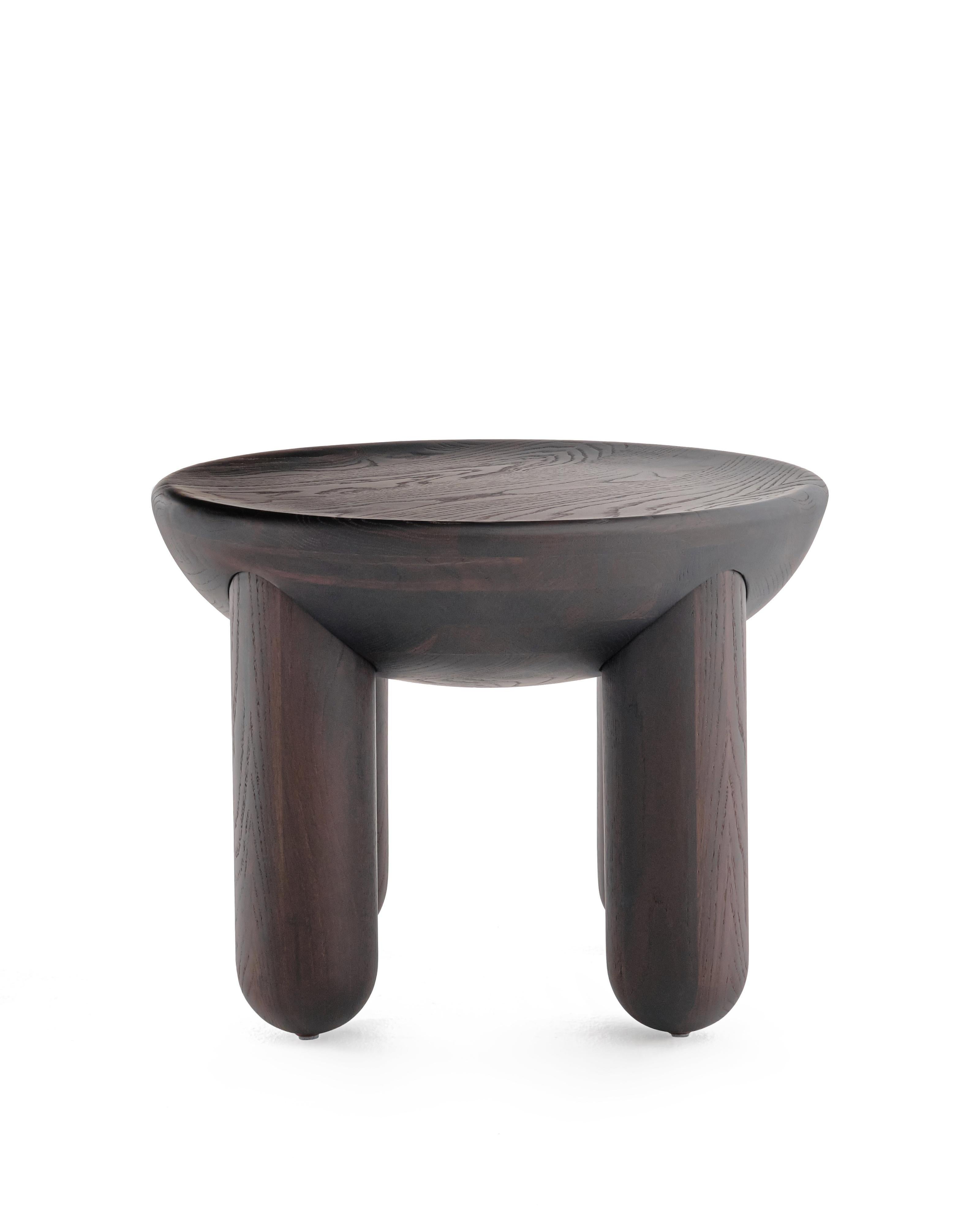 Ukrainian Contemporary Wooden Coffee or Side Table 'Freyja 2' by Noom, Thermo Ash For Sale