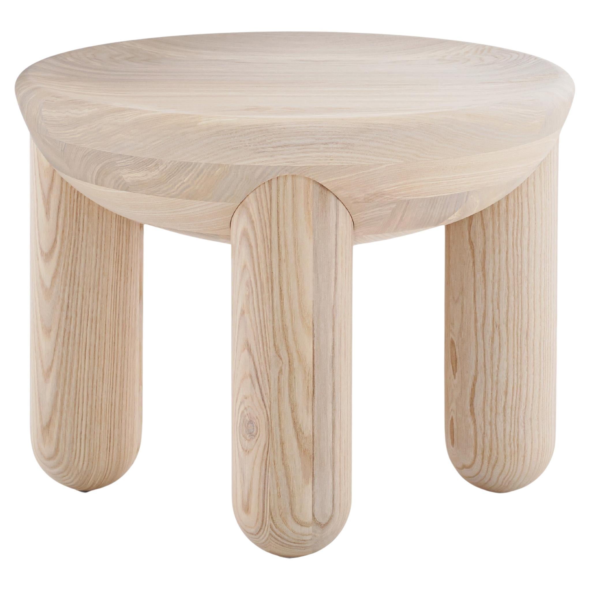 Contemporary Wooden Coffee Table 'Freyja 2' by Noom, Natural Ash For Sale