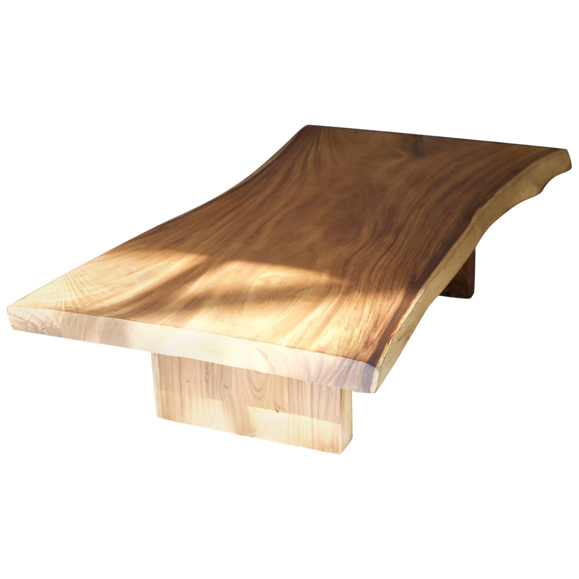Contemporary Wooden Coffee Table, Solid Mahogany from Indonesia For Sale
