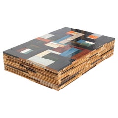 Modern Wooden Coffee Table, Waste Coffeecube in Scrapwood by Piet Hein Eek