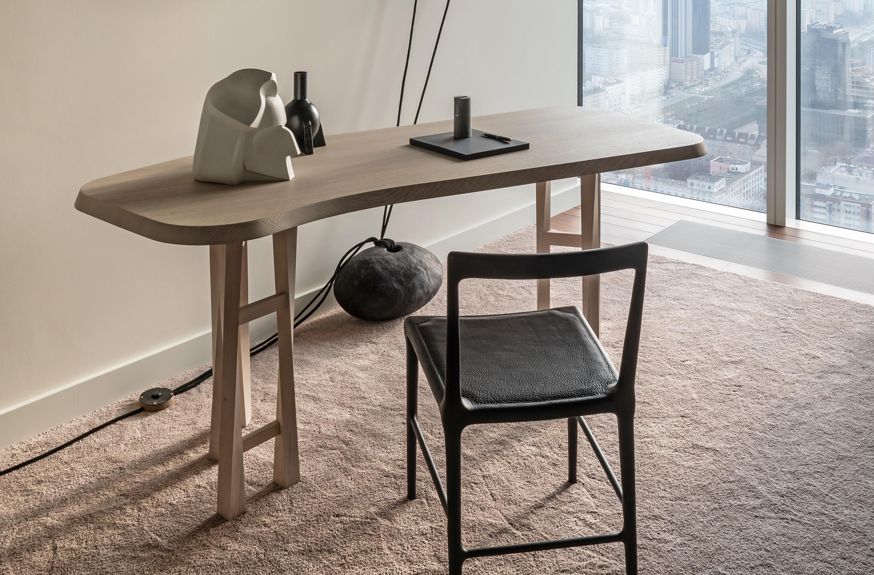 Oak Contemporary Wooden Desk - TWI by Christophe Delcourt