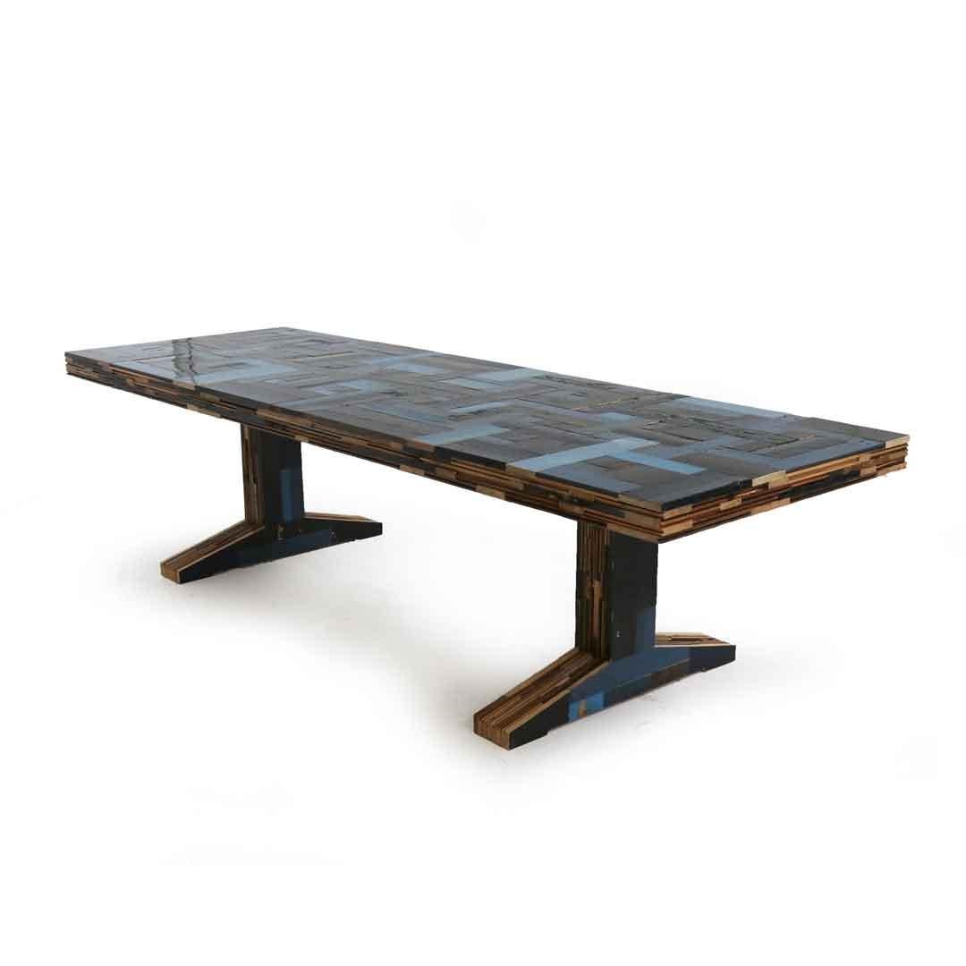 Modern Wooden Dining Table, Waste Table in Scrapwood by Piet Hein Eek For Sale 8