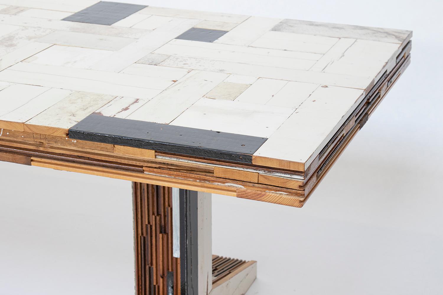 Dutch Modern Wooden Dining Table, Waste Table in Scrapwood by Piet Hein Eek For Sale