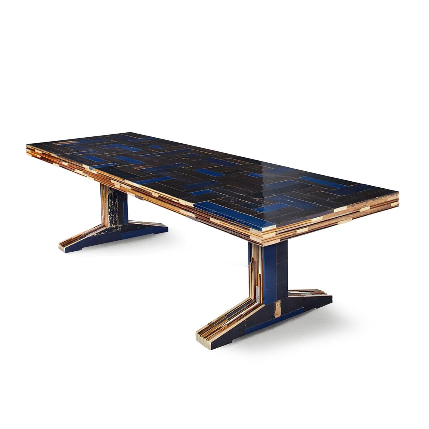 Modern Wooden Dining Table, Waste Table in Scrapwood by Piet Hein Eek For Sale 2