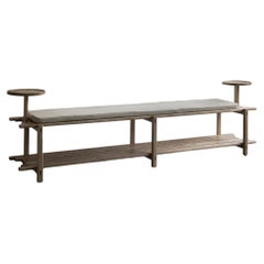 Contemporary Wooden Interlude Bench Large Size with Plates