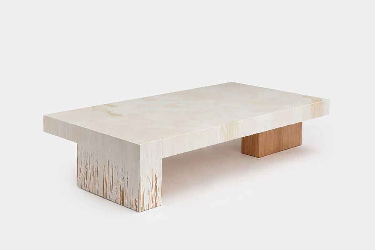 Wood Contemporary wooden low table, Sculpture Coffee Table by Faye Toogood For Sale