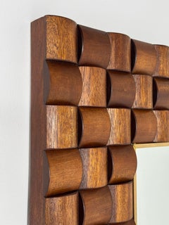 Espejo Contemporáneo de Madera, Italia