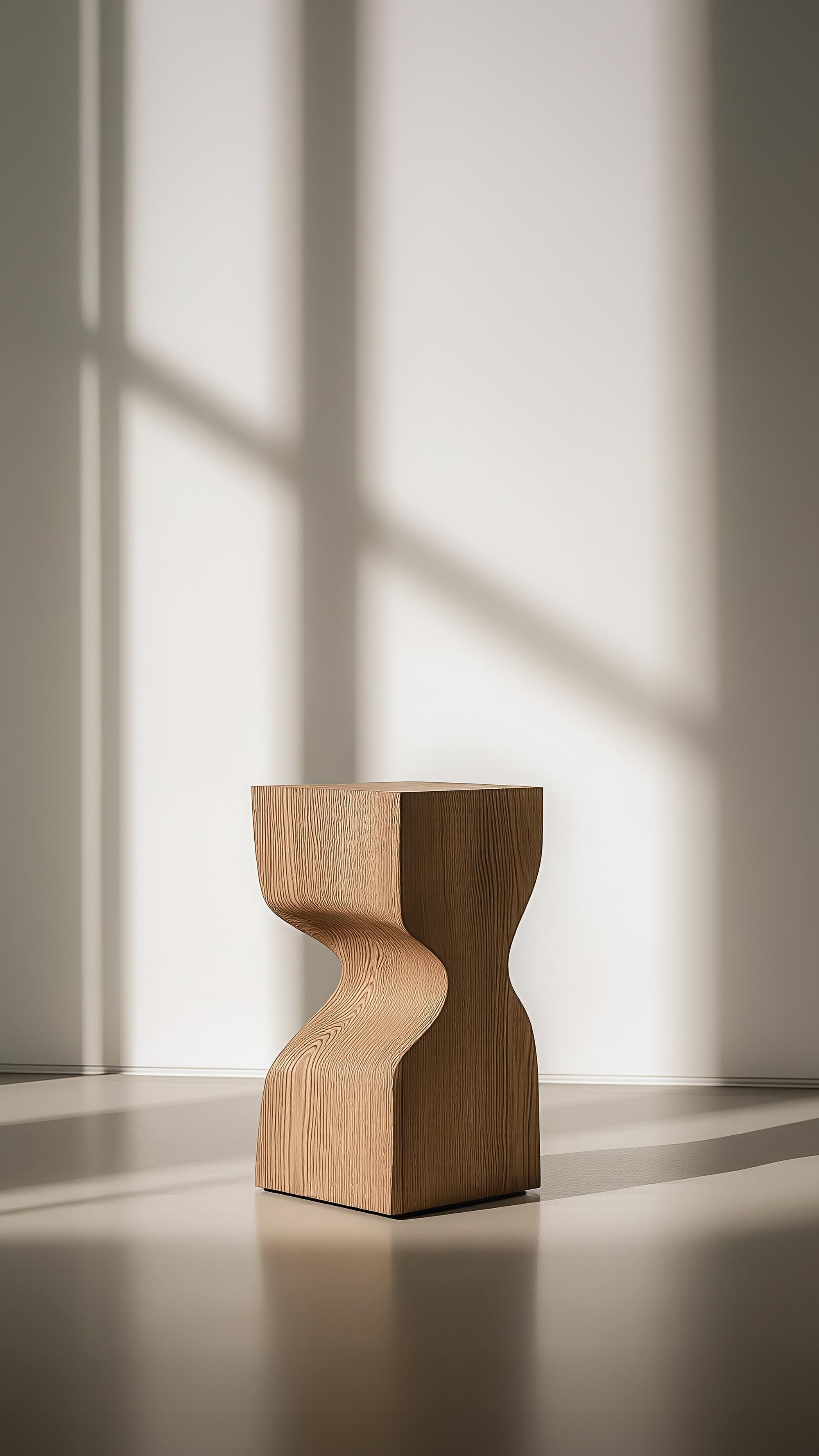 Mid-Century Modern Table de nuit contemporaine en bois Socle No80, Joel Escalona Design en vente