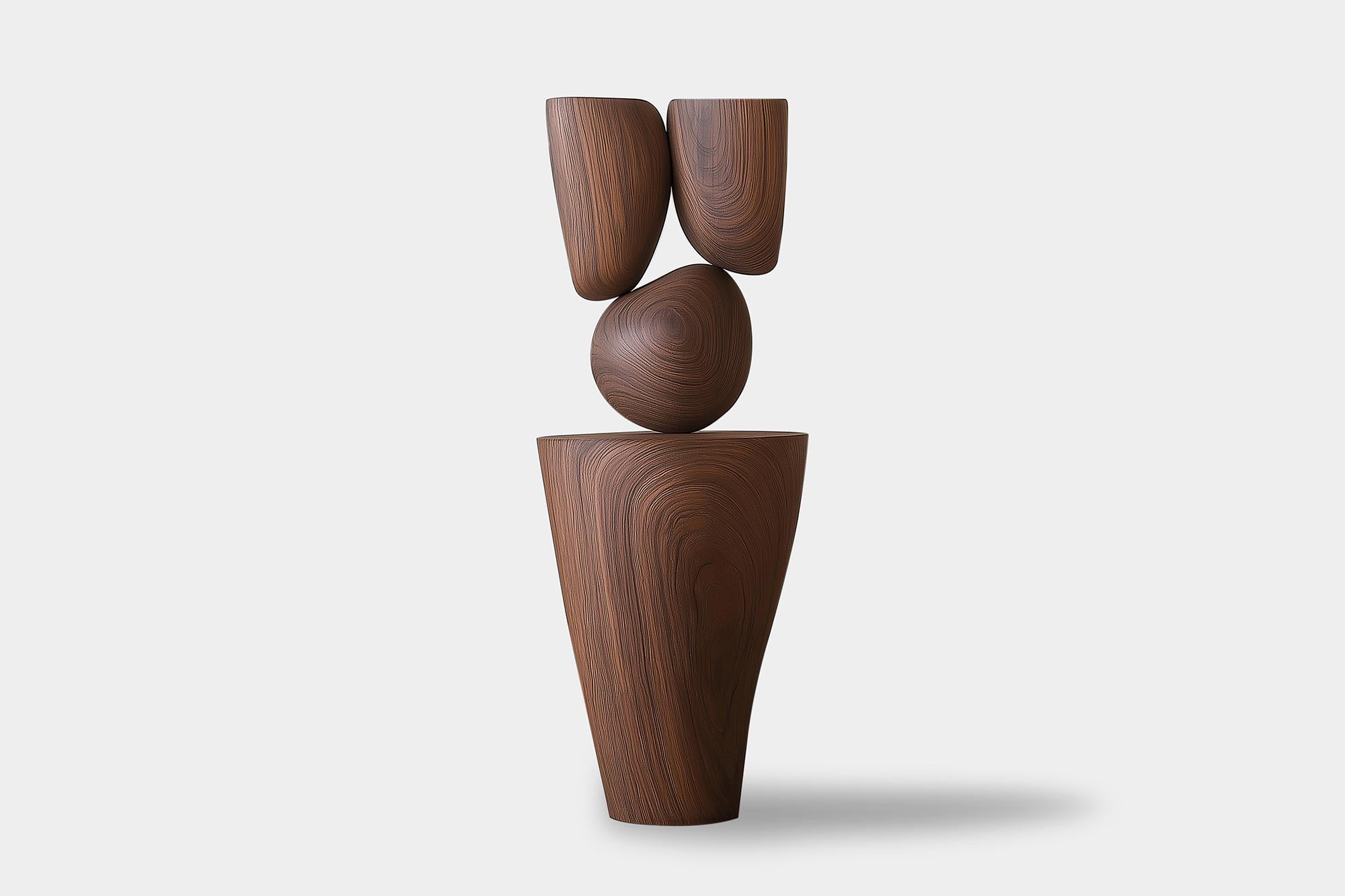 Contemporary Wooden Sculpture Lull No75 by NONO – Decorative Object for Modern Spaces

———
Balance and tension are at the core of these sculptures. The interplay between the smooth, rounded forms and solid, angular bases creates a delicate