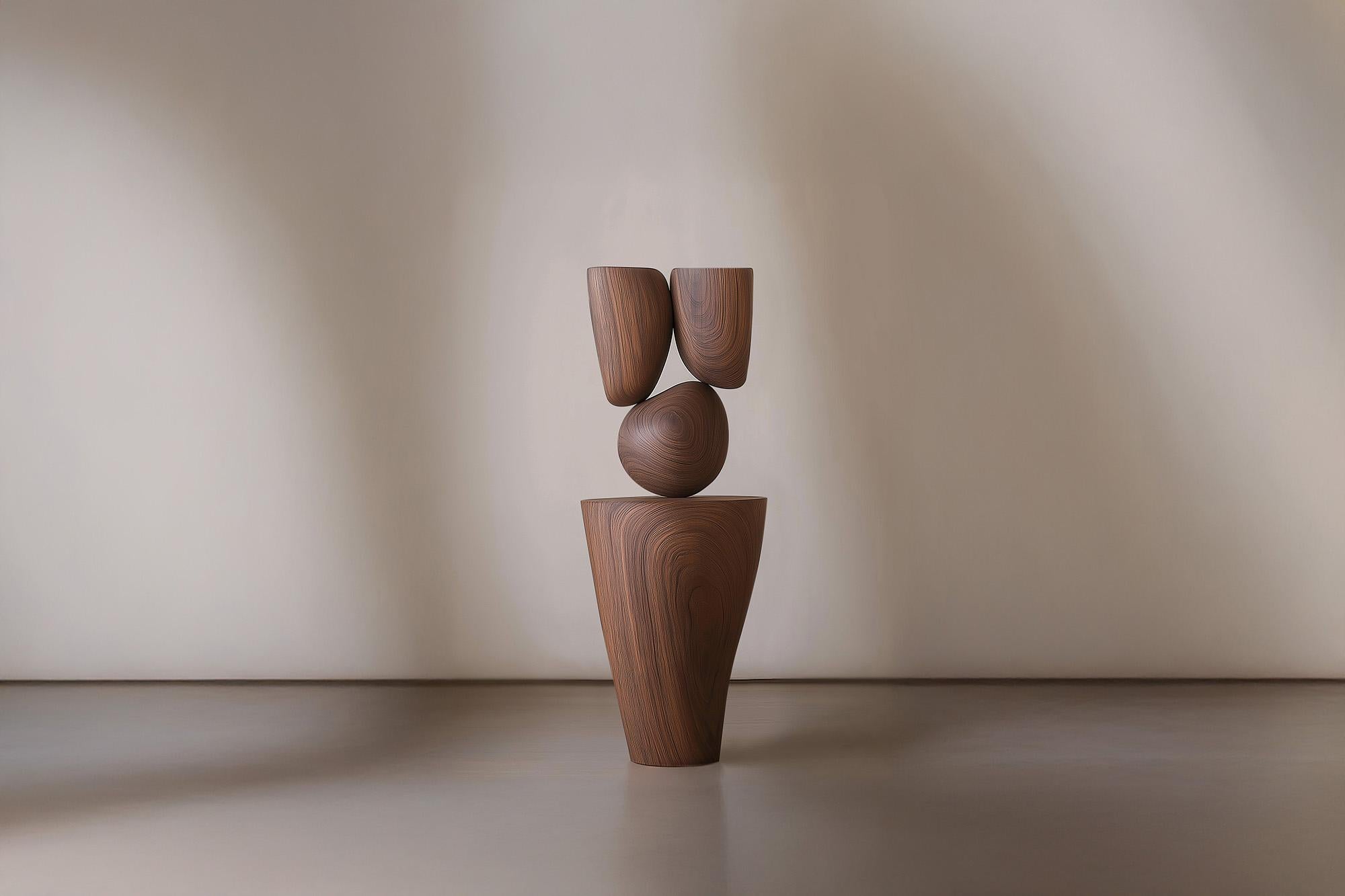Mid-Century Modern Contemporary Wooden Sculpture Lull No75 by NONO – Decorative Object for Modern For Sale