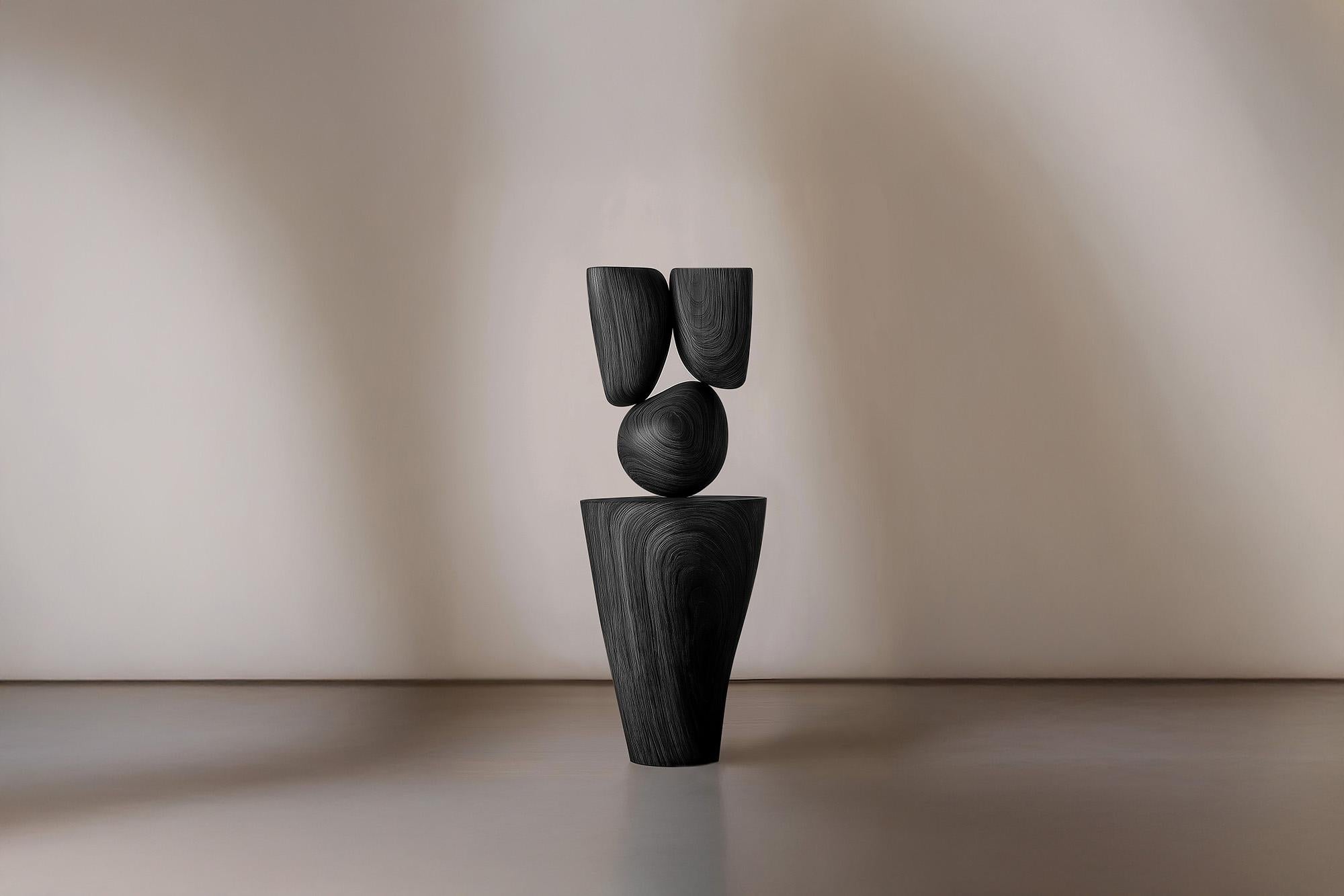 Hand-Crafted Contemporary Wooden Sculpture Lull No75 by NONO – Decorative Object for Modern For Sale