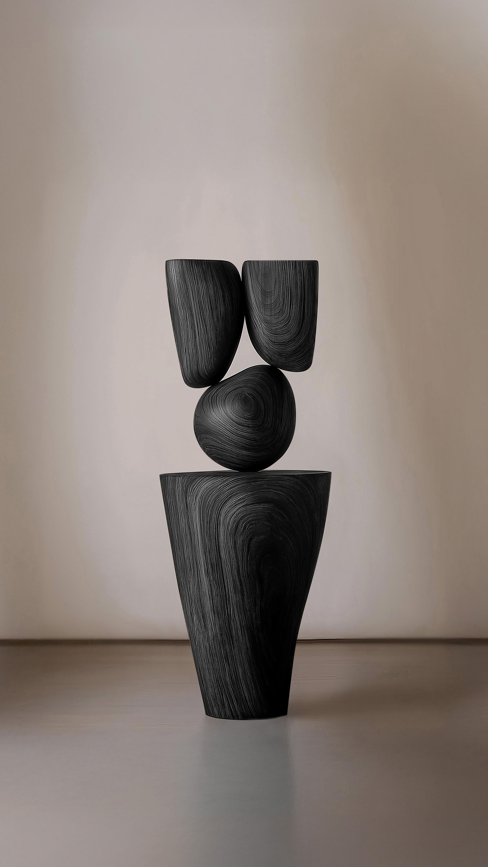 Hardwood Contemporary Wooden Sculpture Lull No75 by NONO – Decorative Object for Modern For Sale