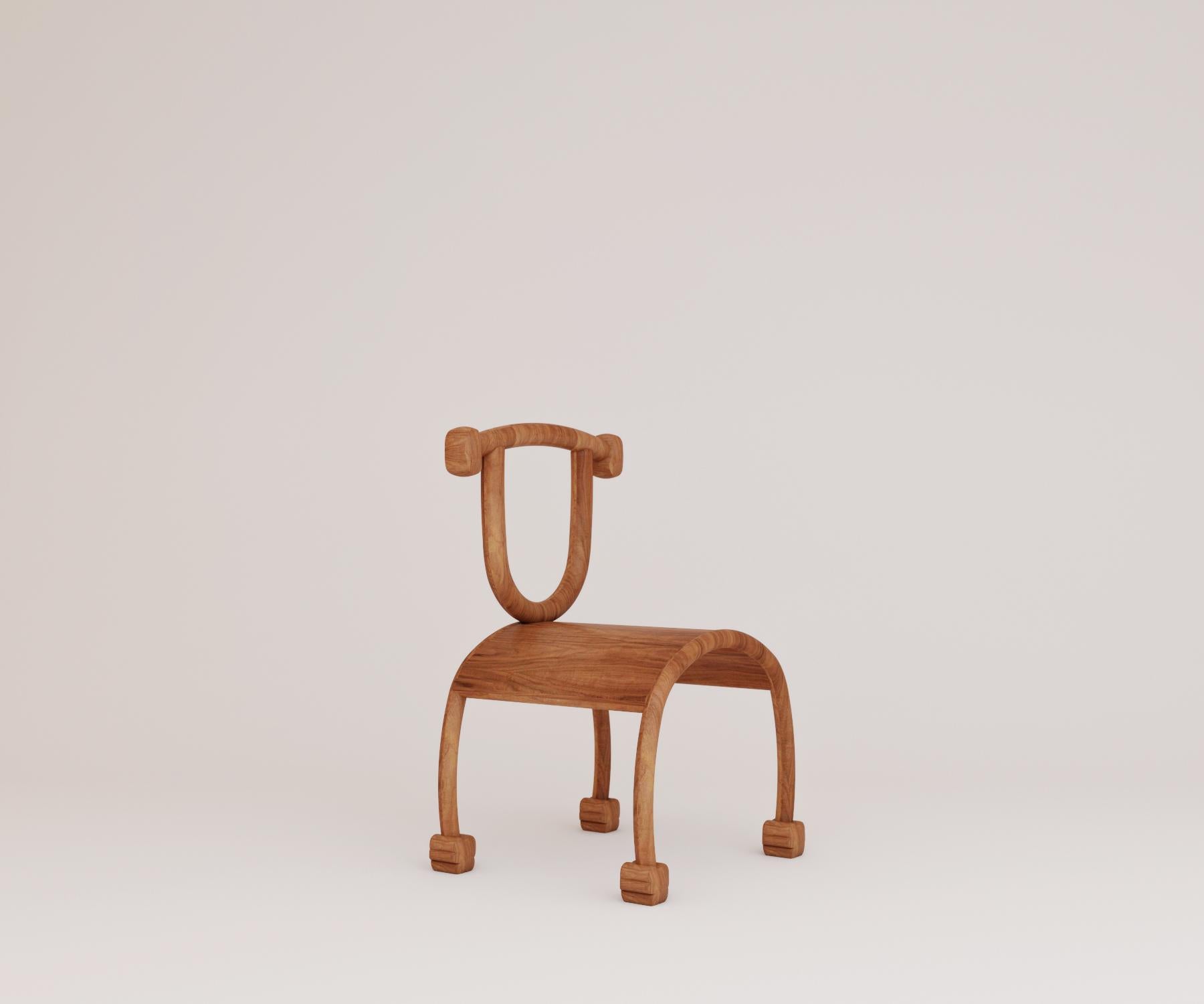 Hand-Crafted Contemporary Wooden Smile Chair by Rejo Studio For Sale