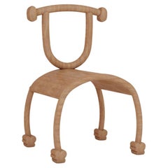 Vintage Contemporary Wooden Smile Chair by Rejo Studio